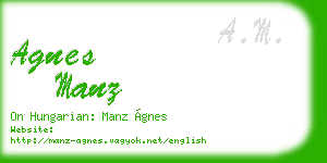 agnes manz business card